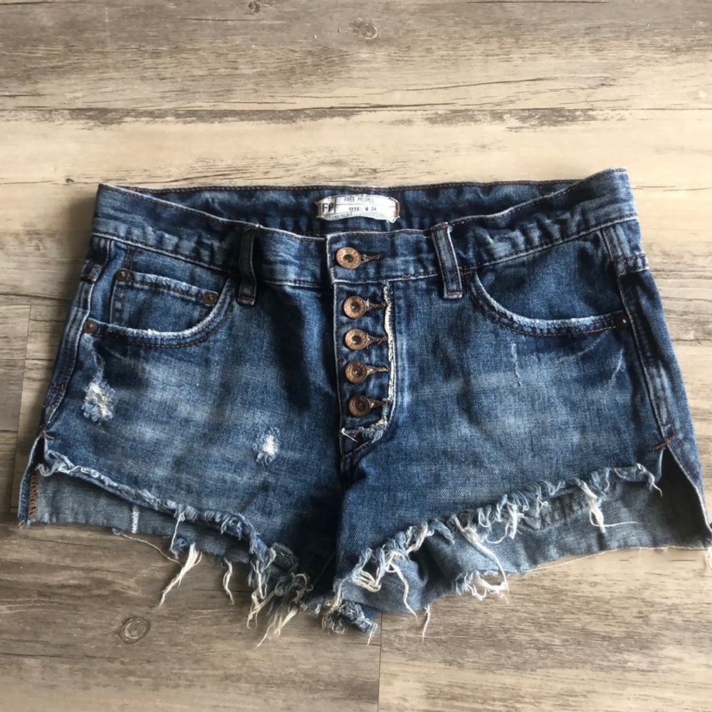 Free People denim shorts